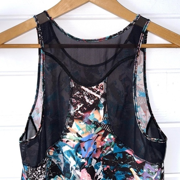 Lululemon Sculpt Tank II Color Crush Multi Black Mesh Activewear Breathable Sz 4 - Picture 10 of 11